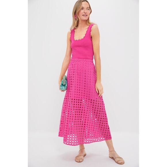 TUCKERNUCK Hot Pink Ric Rac Compression Tank Size L NWT Retail $88 Tuckernuck - Picture 4 of 7